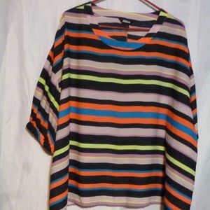 Project Runway Multicolor Striped Boxy Blouse Top